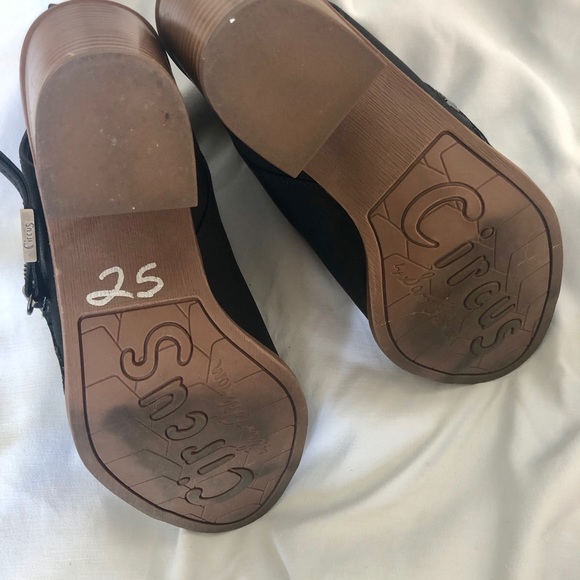 Sam Edelman Circus Peep Toe Black Bootie Heeled - Picture 4 of 5